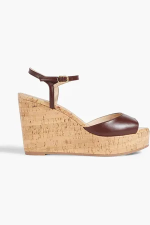 Stuart Weitzman Palmina Wedges aus Leder - Braun - EU 37.5