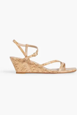 Stuart Weitzman Oasis 50 Wedges aus Lackkork - Neutral - EU 40