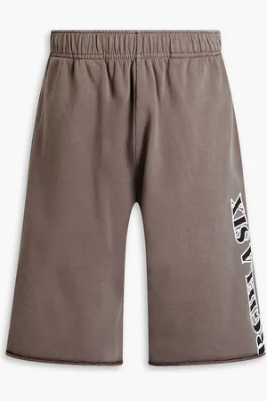 Maison Margiela Bedruckte Shorts aus Baumwollfrottee mit Tunnelzug - Neutral - XS