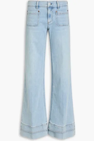 ALICE+OLIVIA Alice Olivia - Halbhohe Schlagjeans - Blau - 32