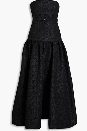 Nicholas Trägerloses Maxikleid aus floralem Jacquard - - US 12