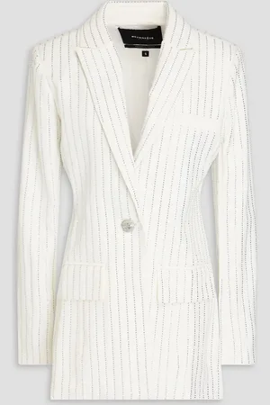 Retrofete Blazer aus Crêpe mit Kristallverzierung - - S