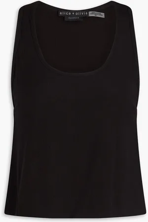 ALICE+OLIVIA Alice Olivia - Tanktop aus geripptem Jersey aus einer Modalmischung - - M