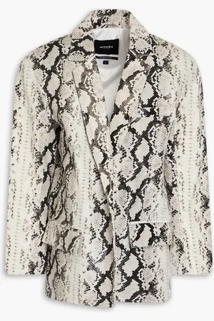 Retrofete Chloe Blazer aus Leder mit Schlangeneffekt - - S