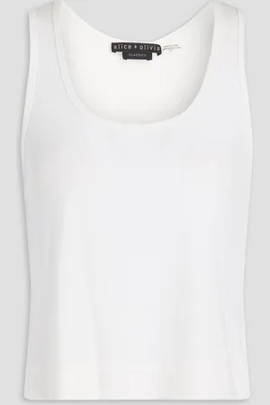ALICE+OLIVIA Alice Olivia - Tanktop aus geripptem Jersey aus einer Modalmischung - Weiß - S