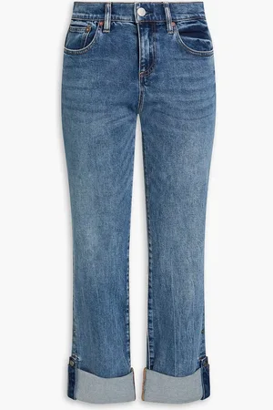 ALICE+OLIVIA Alice Olivia - Halbhohe Jeans mit geradem Bein - Blau - 24