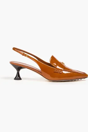 Tory Burch Ballet Slingback-Pumps aus Lackleder mit Verzierung - Braun - US 5.5