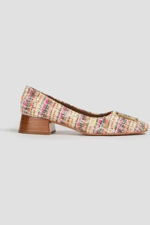 Tory Burch Pumps aus Tweed mit Verzierung - Weiß - US 5.5