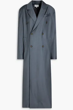 Loulou Studio Maisun doppelreihiger Mantel aus Woll-Twill - Grau - M