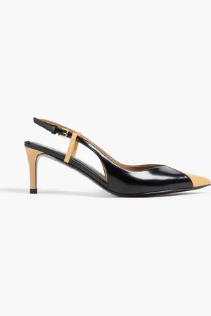 Tory Burch Triangle Slingback-Pumps aus Glatt- und Lackleder - - US 7.5