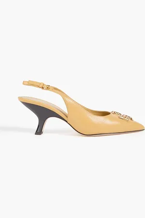 Tory Burch Eleanor Slingback-Pumps aus Leder mit Verzierung - Neutral - US 6