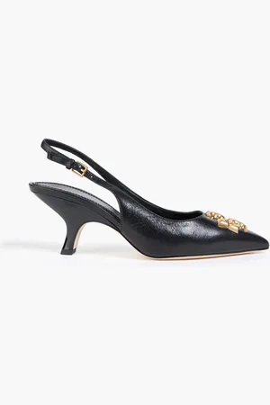 Tory Burch Eleanor Slingback-Pumps aus Leder mit Verzierung - - US 7