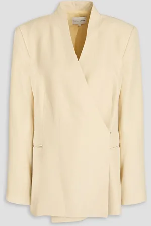 Loulou Studio Lahari Blazer aus Crêpe - Weiß - XL