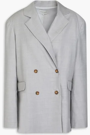 Loulou Studio Donau doppelreihiger Blazer aus Woll-Twill - Grau - M