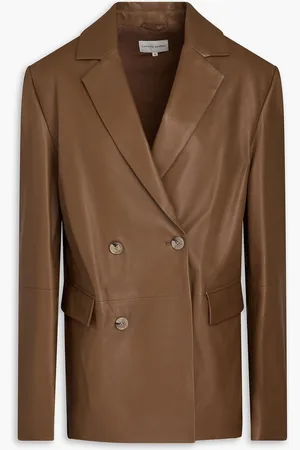 Loulou Studio Doppelreihiger Davao Blazer aus Leder - - XL