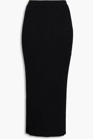 Chloé Midirock aus einer gerippten Woll-Kaschmirmischung - - XL