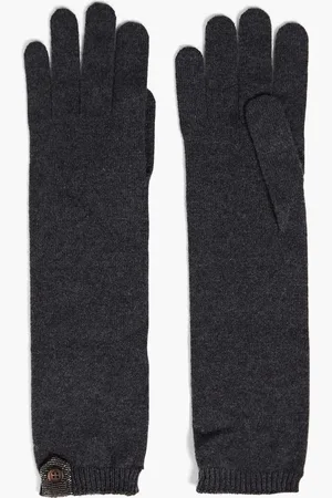 Brunello Cucinelli Handschuhe aus Kaschmir - Grau - L