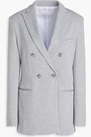 Fabiana Filippi Doppelreihiger Blazer aus Baumwoll-Tweed - Grau - IT 44