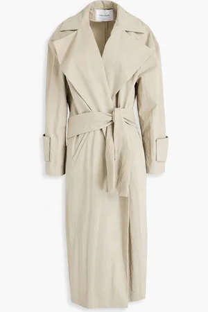 Fabiana Filippi Trenchcoat aus einer Baumwollmischung mit Zierperlen - Neutral - IT 40