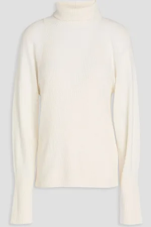 Fabiana Filippi Rollkragenpullover aus geripptem Kaschmir - Weiß - IT 46