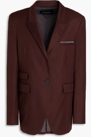 Fabiana Filippi Blazer aus einer Wollmischung mit Verzierung - Braun - IT 46