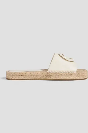 Tory Burch Espadrilles aus Leder - Weiß - US 5.5