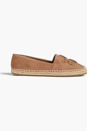 Tory Burch Espadrilles aus Leder und Veloursleder - Braun - US 6