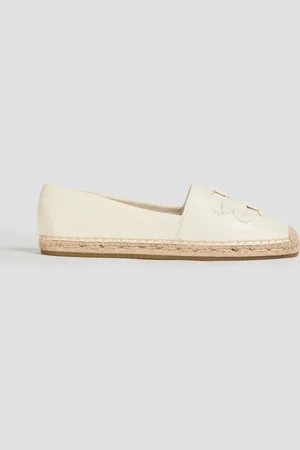 Tory Burch Espadrilles aus geflochtenem Leder - Weiß - US 5