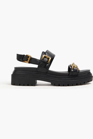 Michael Kors صندل "كايلي" من الجلد بتصميم مزركش مزود بحزام خلفي - - US 6