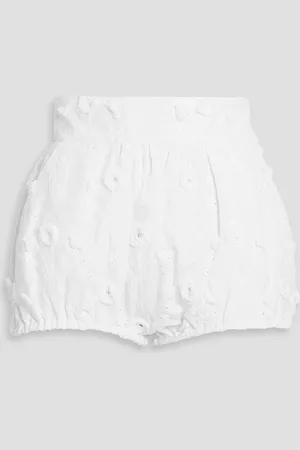 Agua by Agua Bendita Lulu Diente De Leon Amanecer Shorts aus Leinen mit Stickereien - - M