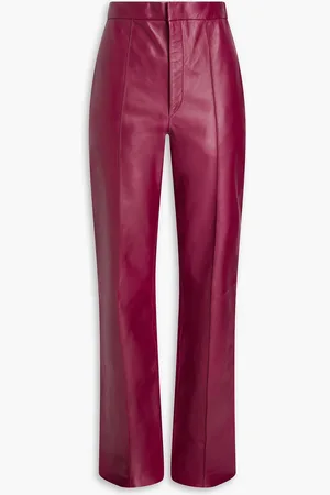Isabel Marant Bilirokia leather straight-leg pants - Burgunderrot - FR 38