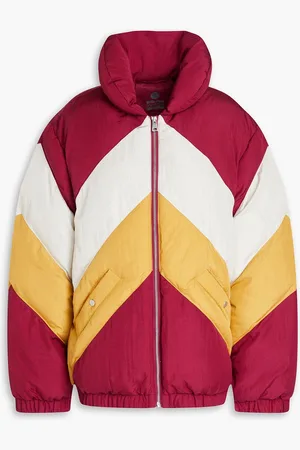 Isabel Marant Bacelia color-block quilted padded shell jacket - Burgunderrot - FR 36