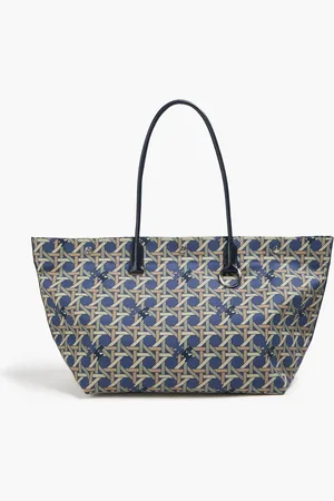 Tory Burch Bedruckte Tote Bag aus Canvas - Blau - OneSize