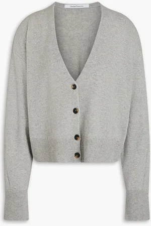 Another Tomorrow Melierter Cardigan aus einer Kaschmir-Wollmischung - Grau - XL