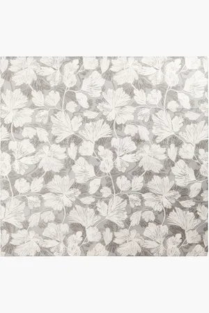 Brunello Cucinelli Schal aus Seidensatin mit floralem Print - Grau - OneSize