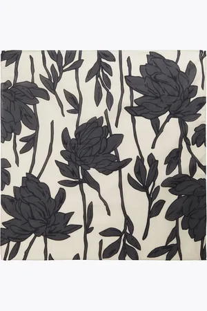 Brunello Cucinelli Schal aus Baumwolle mit Blumenprint - Weiß - OneSize