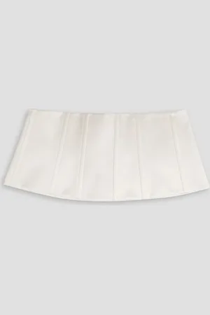 Brunello Cucinelli Taillengürtel aus Satin aus Stretch-Seide - Weiß - S