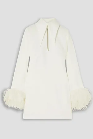 16Arlington Michelle Minikleid aus Crêpe mit Federn und Cut-out - - UK 12