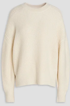 Loulou Studio Aria gerippter Pullover aus Kaschmir - Weiß - XL