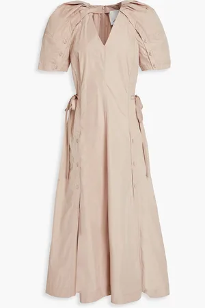 3.1 Phillip Lim Bloom Midikleid aus Popeline aus einer Baumwollmischung - Neutral - US 6