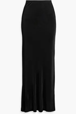 Helmut Lang Maxirock aus glänzendem Jersey - - M