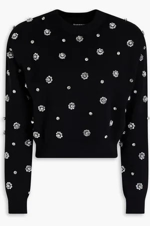 ROTATE Pullover aus einer Baumwoll-Kaschmirmischung mit Kristallverzierung - - DE 38