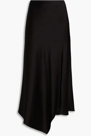 ALICE+OLIVIA Alice Olivia - Harmony asymmetrischer Midirock aus glänzendem Crêpe - - US 2