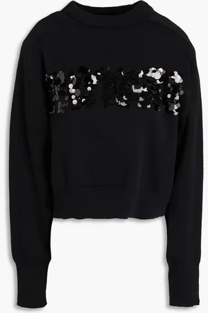 ROTATE Pullover aus einer Baumwoll-Kaschmirmischung mit Pailletten - - DE 34