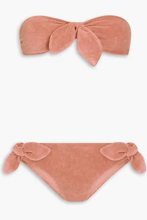 ZIMMERMANN Bandeau-Bikini aus Frottee mit Knotendetail - Pink - 1