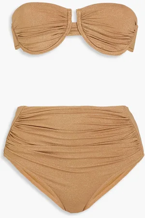 ZIMMERMANN Bandeau-Bikini mit Metallic-Effekt - Braun - 0 A