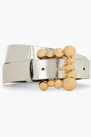 Sandro Gürtel aus strukturiertem Metallic-Leder - Metallic - 1