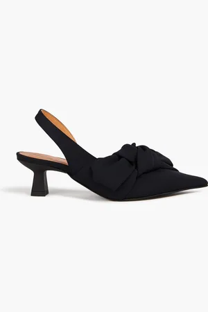 Ganni Slingback-Pumps aus Scuba mit Schleife - - EU 36