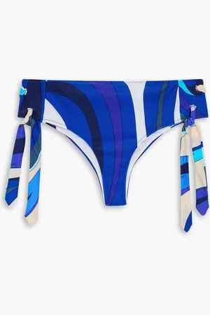 Puccini Bedrucktes Bikini-Höschen mit Schnürung - - S