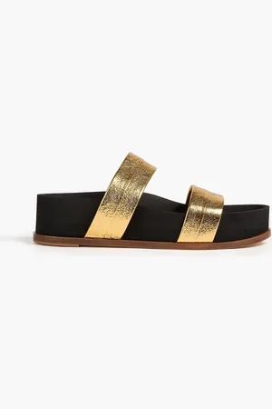 GABRIELA HEARST Striker Sandalen aus Metallic-Leder - Metallic - EU 38